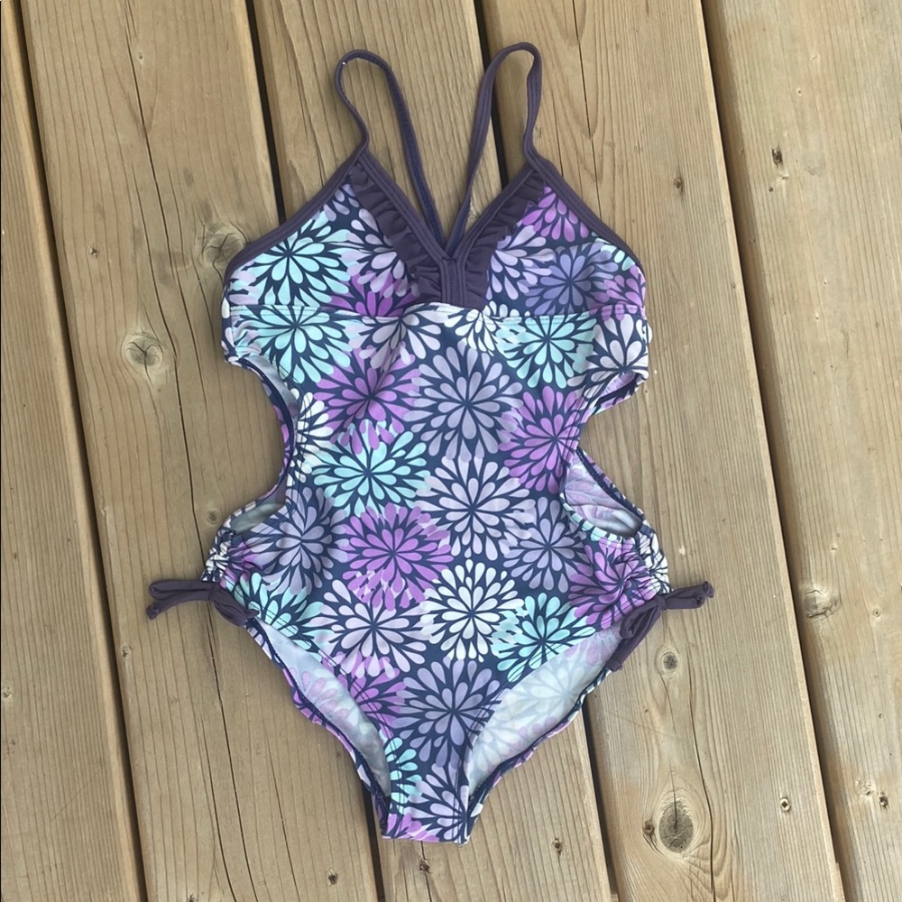 Joe Fresh Purple Floral Swimsuit